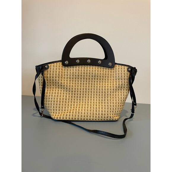 Maxx New York straw purse with handles - Picture 3 of 6